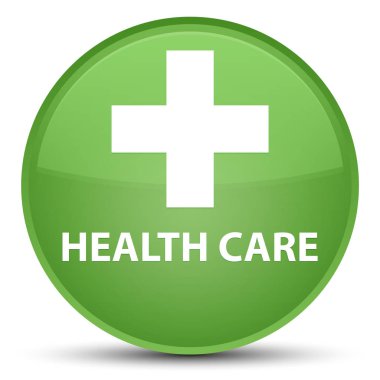 Sağlık Hizmetleri (artı işareti) özel yumuşak yeşil yuvarlak düğmesi