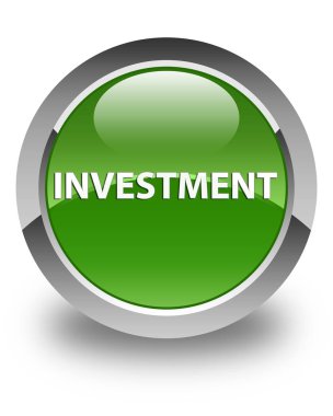 Yatırım parlak yumuşak yeşil yuvarlak düğme