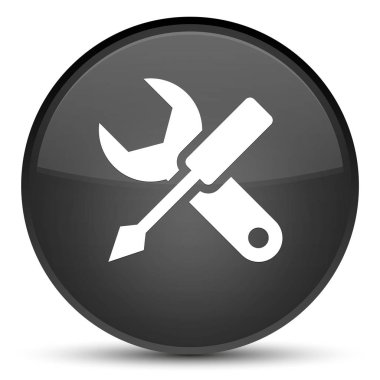 Ayarları simgesi özel siyah yuvarlak düğmesi