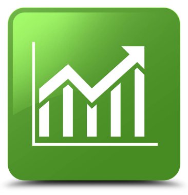 İstatistik kutsal kişilerin resmi yumuşak yeşil kare düğme