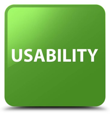 Kullanılabilirlik yumuşak yeşil kare düğme