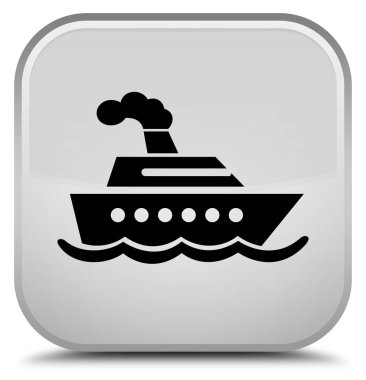 Cruise gemi kutsal kişilerin resmi özel beyaz kare düğme