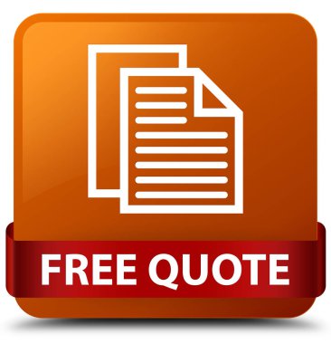 Ücretsiz fiyat teklifi kahverengi kare düğme kırmızı kurdele orta