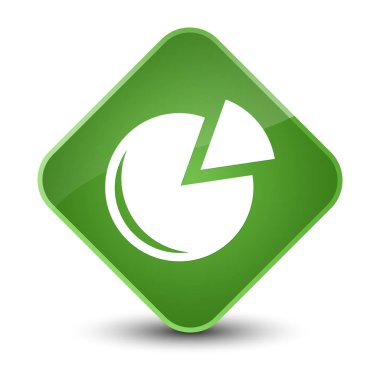 Grafik simge zarif yumuşak yeşil elmas düğmesini