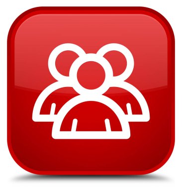 Grup simgesi özel kırmızı kare düğmesini