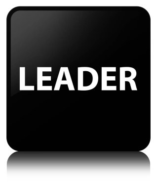 Lider siyah kare düğme