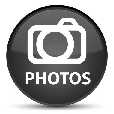 Fotoğraflar (kamera simgesi) özel siyah yuvarlak düğmesi