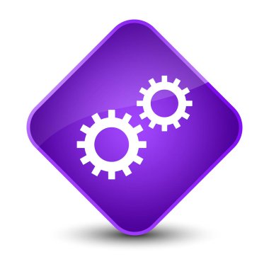 İşlem simgesi zarif mor elmas düğmesini