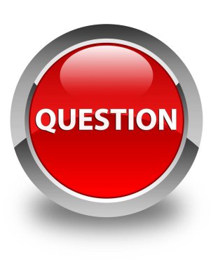 Soru parlak düğme kırmızı