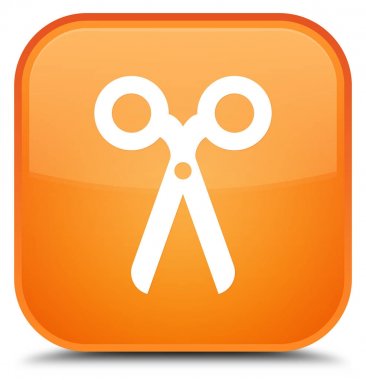 Makas kutsal kişilerin resmi özel turuncu kare düğme