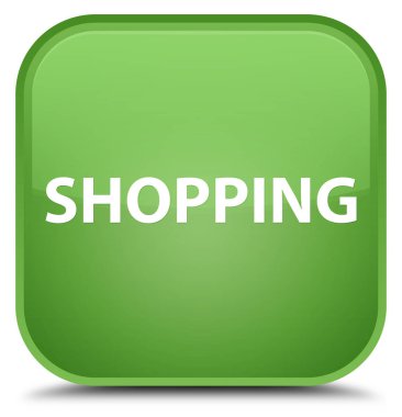 Alışveriş özel yumuşak yeşil kare düğme