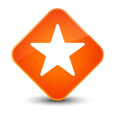 Yıldız simgesi zarif Turuncu elmas düğmesi