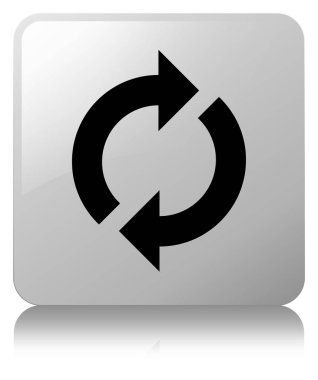 Güncelleştirme simgesi Beyaz kare düğme