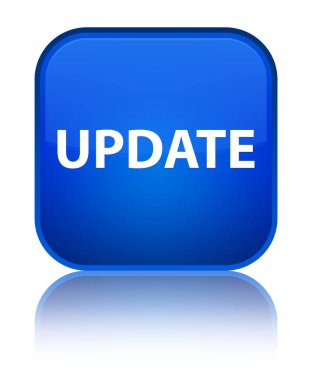 Güncelleştirme özel mavi kare düğme