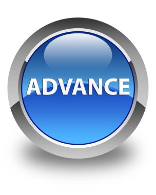 Önceden parlak mavi yuvarlak düğme