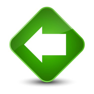 Geri ok simgesi zarif yeşil elmas düğmesi