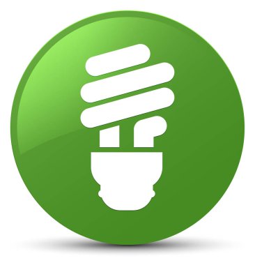 Ampul simgesi yumuşak yeşil yuvarlak düğmesi