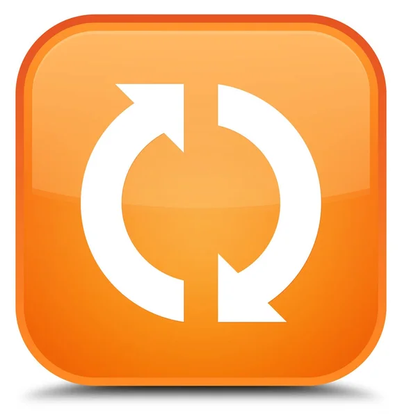 Update-Symbol spezielle orange quadratische Taste — Stockfoto