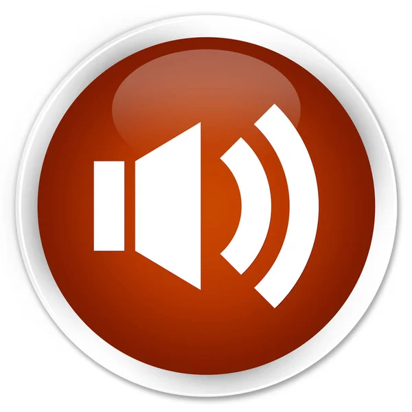 Volume icon premium brown round button