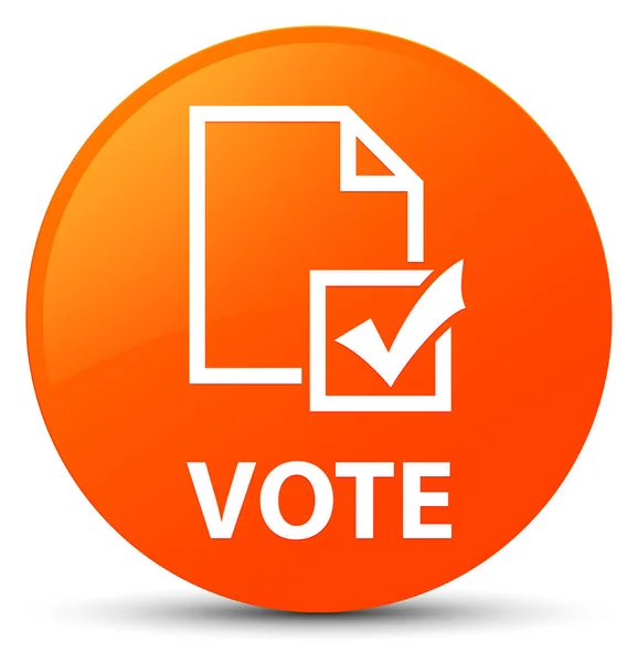 Vote (survey icon) orange round button