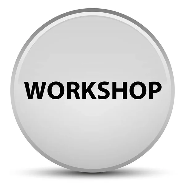 Workshop speciale pulsante rotondo bianco — Foto Stock