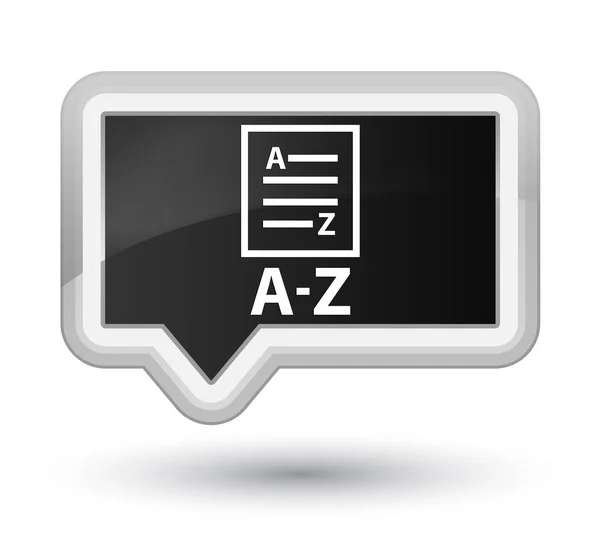 A-Z (list page icon) prime black banner button
