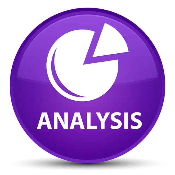 Analysis (graph icon) special purple round button — Stock Photo, Image