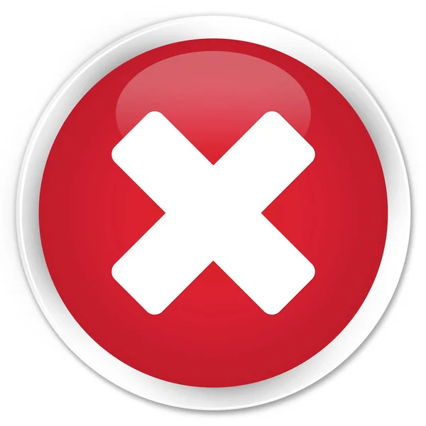 Отмена иконки премиум красный круглый кнопка — стоковое фото
