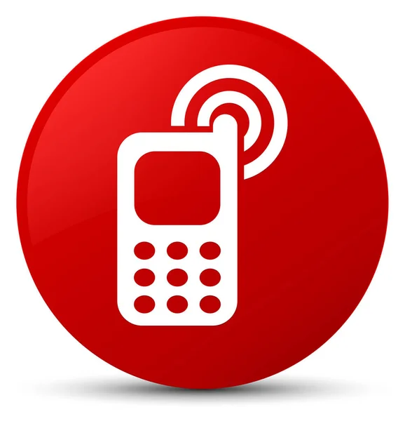 सेलफोन रिंग चिन्ह लाल गोल बटण — स्टॉक फोटो, इमेज