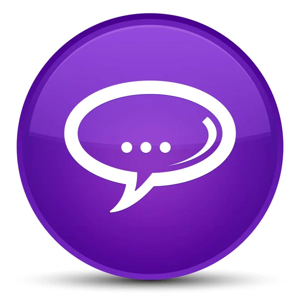 Konverzaci ikona speciální fialové kulaté tlačítko — Stock fotografie