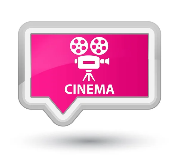 Cinema (video camera icon) prime pink banner button