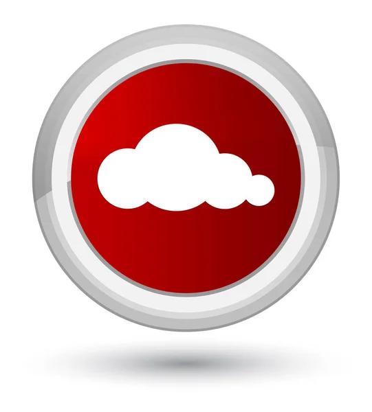 Красная кнопка иконки Cloud — стоковое фото
