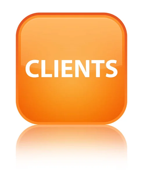 Clienti speciale pulsante quadrato arancione — Foto Stock