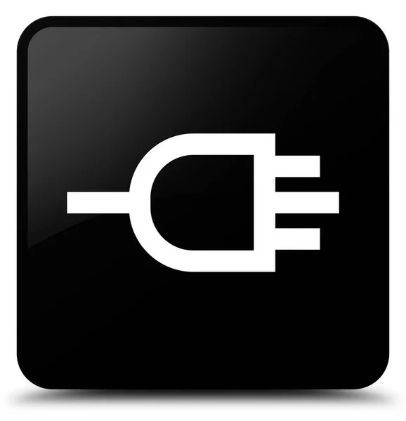 Ikona czarny kwadratowy przycisk połączenia — Zdjęcie stockowe