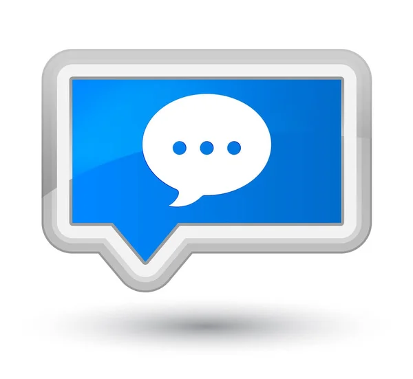 Icono de conversación botón de banner azul cian prime — Foto de Stock