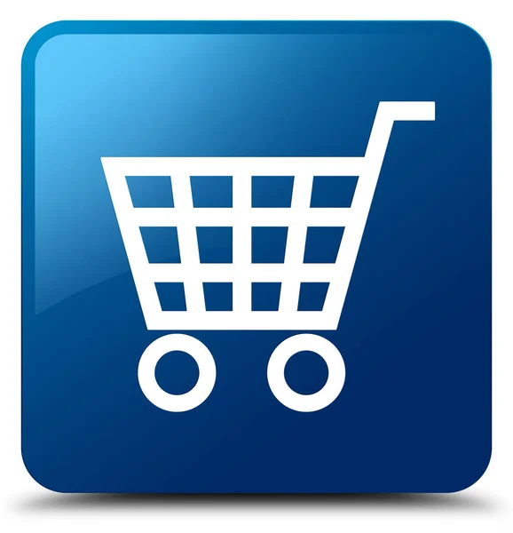 E-Commerce Symbol blauer quadratischer Knopf — Stockfoto