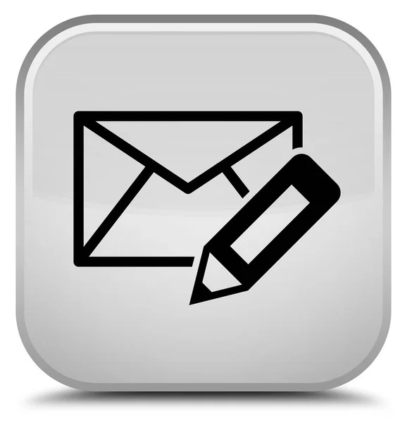 E-posta kutsal kişilerin resmi özel beyaz kare düğme Düzenle — Stok fotoğraf
