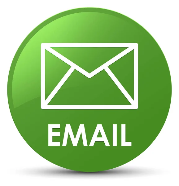 E-mail: zachte groene ronde knop — Stockfoto
