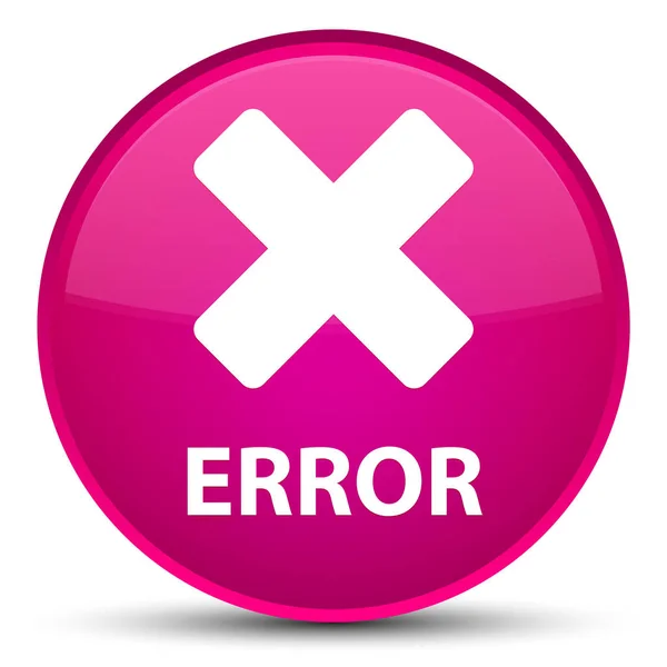 Error (cancelar icono) botón redondo rosa especial — Foto de Stock