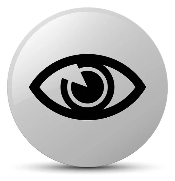 Піктограма очей біла кругла кнопка — стокове фото