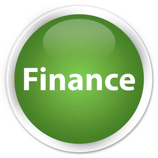 Finanza pulsante rotondo verde morbido premium — Foto Stock