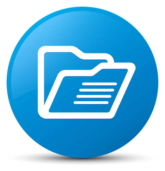 Složky ikona azurová modrá kulaté tlačítko — Stock fotografie