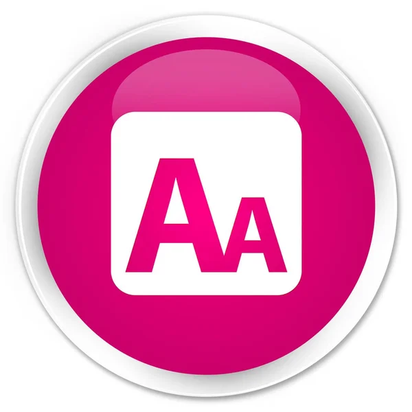 Font size box icon premium pink round button