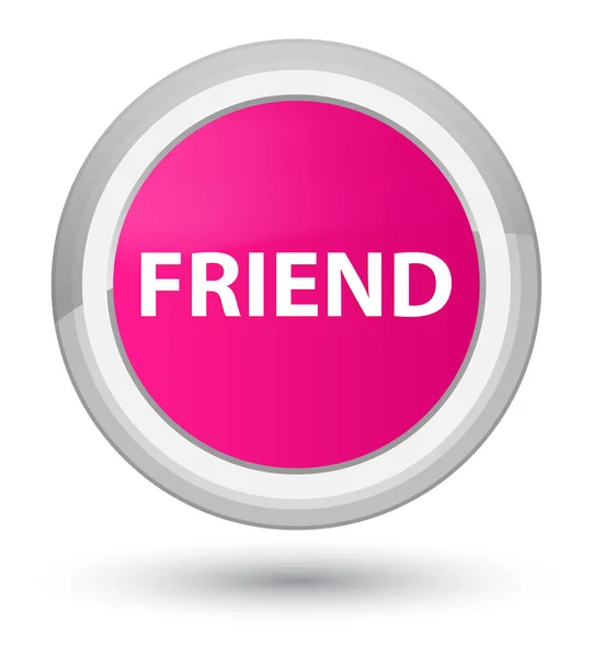 Friend prime pink round button — Stock Photo, Image