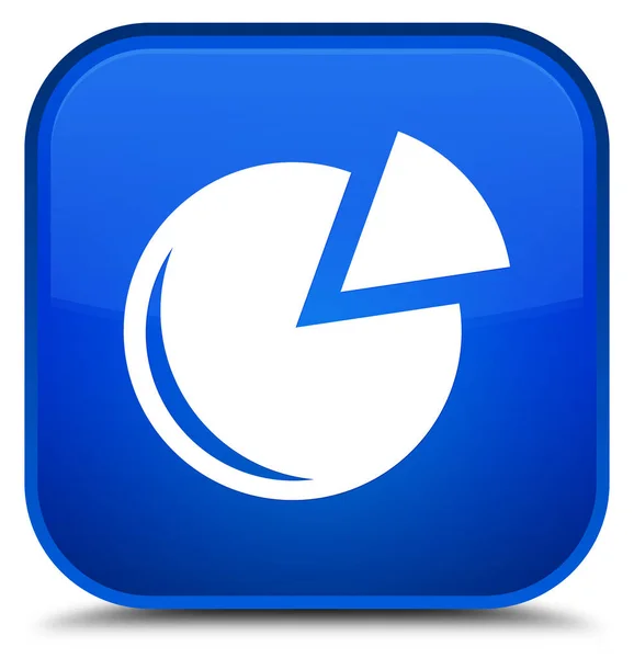 Ícone gráfico botão quadrado azul especial — Fotografia de Stock