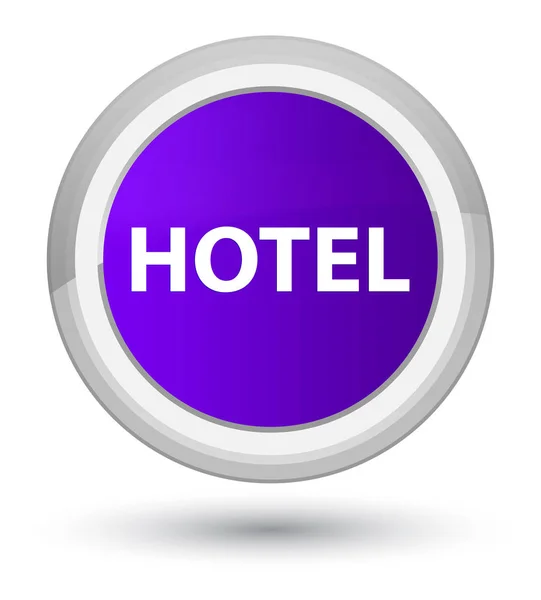 Pulsante rotondo viola dell'hotel — Foto Stock