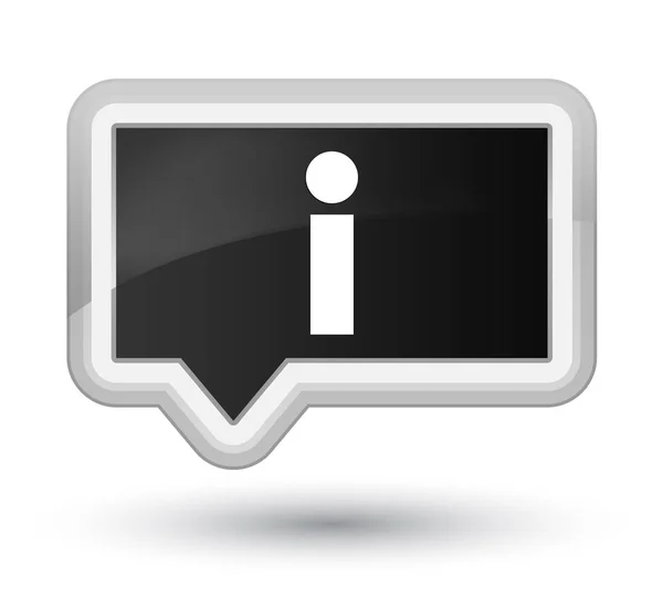 Info icon prime black banner button — Stock Photo, Image