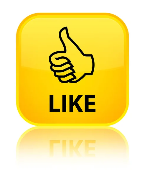 Like special yellow square button — Stock Photo, Image