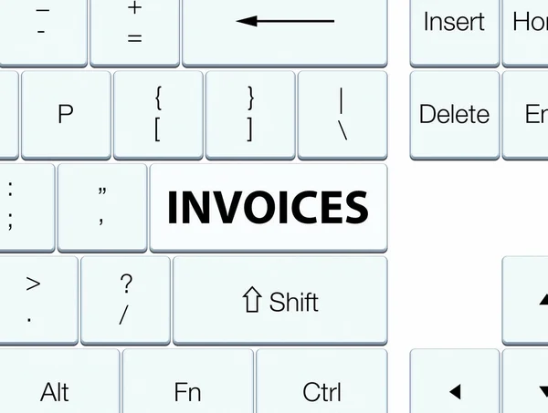Facturen witte toetsenbord knop — Stockfoto