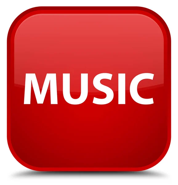 음악 특별 한 빨간색 사각형 버튼 — 스톡 사진